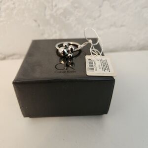 Calvin Klein Metallic Silver Women's Ring